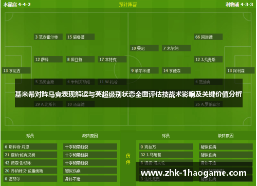 基米希对阵马竞表现解读与英超级别状态全面评估技战术影响及关键价值分析