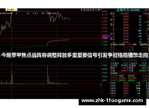 今晚意甲焦点战阵容调整释放多重重要信号引发争冠格局猜想走向 今晚意甲焦点战阵容调整释放多重重要信号引发争冠格局猜想走向